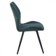 Стул кухонный Hank Черный каркас / Темно-зеленая ткань (20759-01)