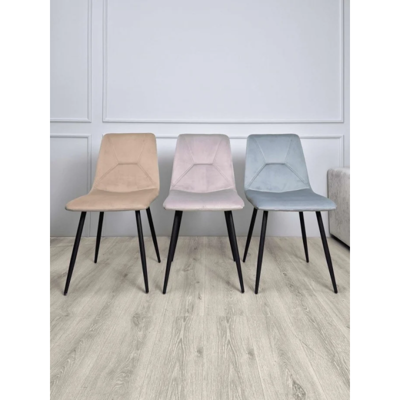 Стул кухонный Mark Черный каркас / Дымчато-серый велюр (20763-01)