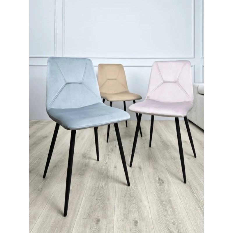 Стул кухонный Mark Черный каркас / Дымчато-серый велюр (20763-01)