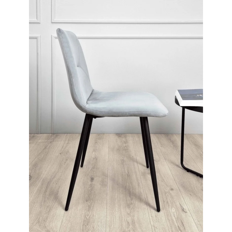 Стул кухонный Mark Черный каркас / Дымчато-серый велюр (20763-01)