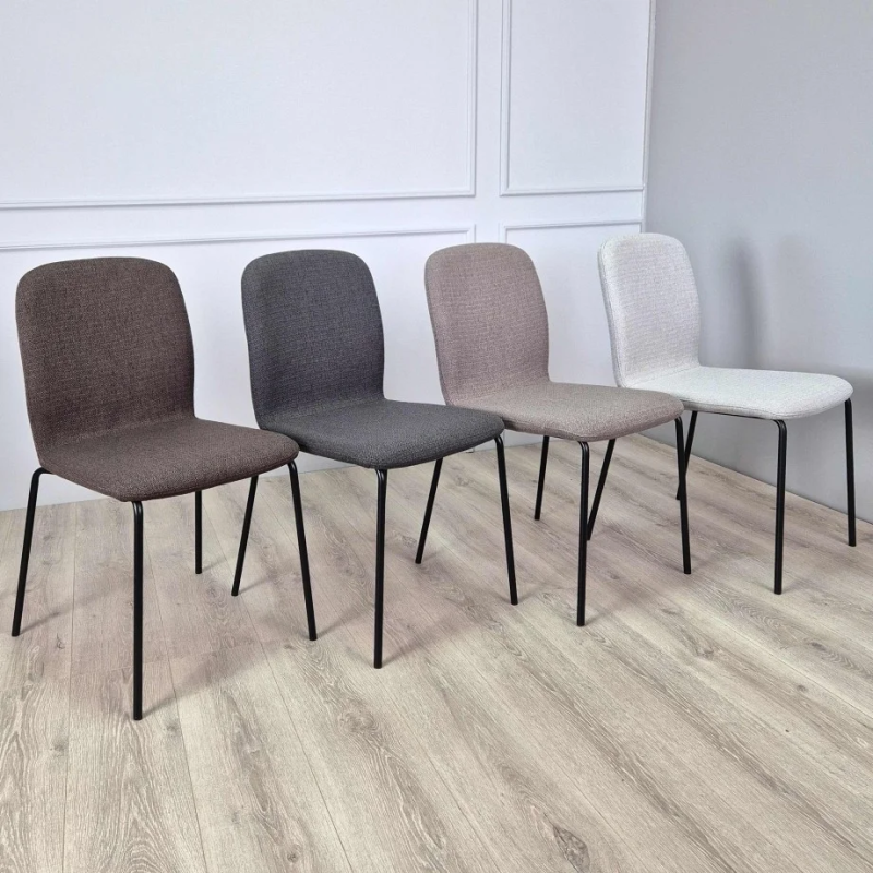 Стул кухонный NAVY Черный каркас/Светло-серая ткань (21272-01)