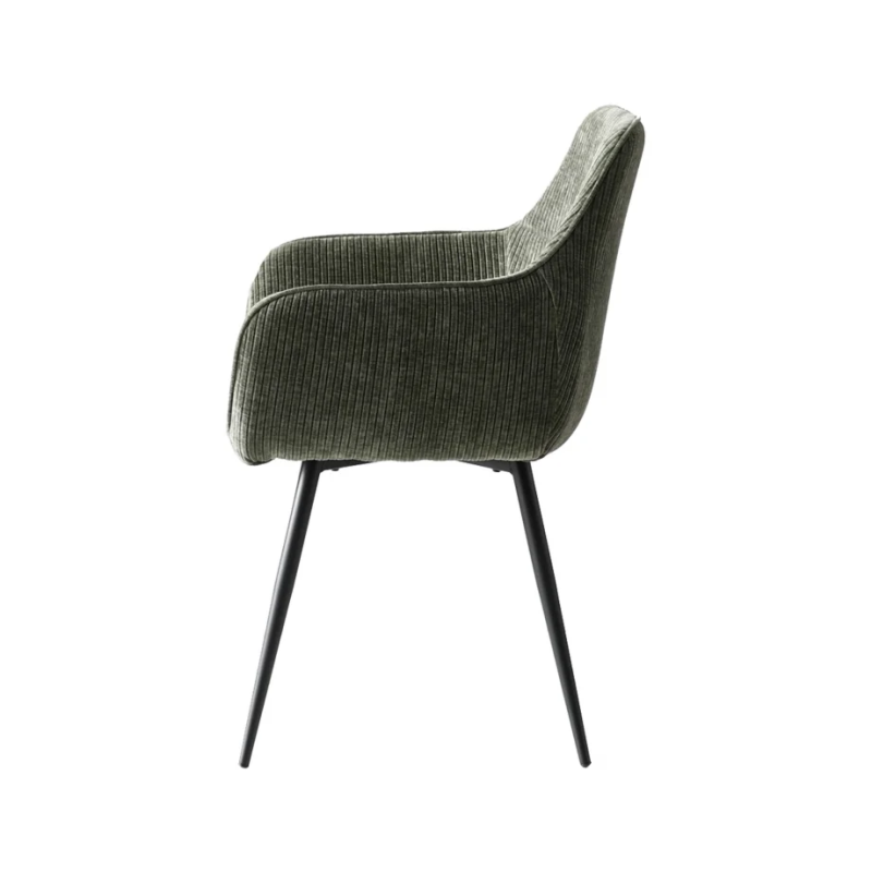 Стул кухонный Oliver Черный каркас / Зеленая ткань вельвет (20766-01)