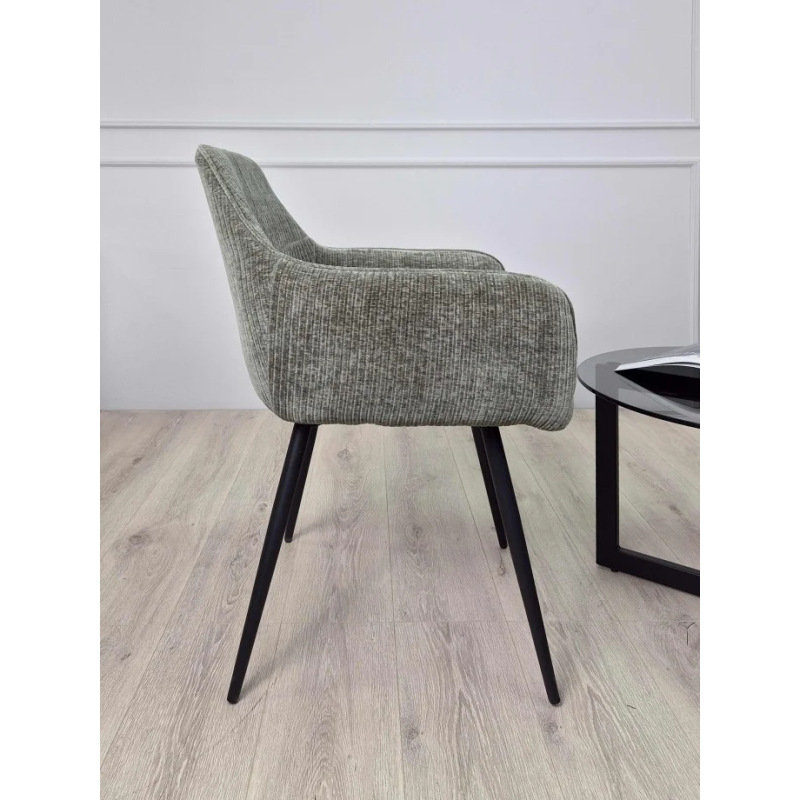 Стул кухонный Oliver Черный каркас / Зеленая ткань вельвет (20766-01)