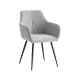 Стул кухонный Oliver Черный каркас / Серая ткань вельвет (20755-01)