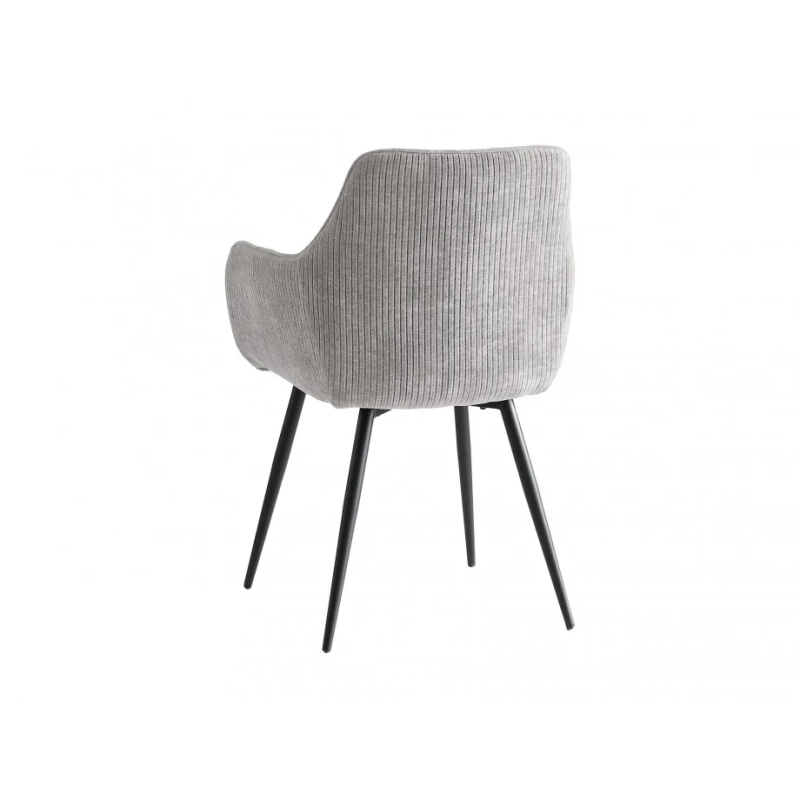 Стул кухонный Oliver Черный каркас / Серая ткань вельвет (20755-01)