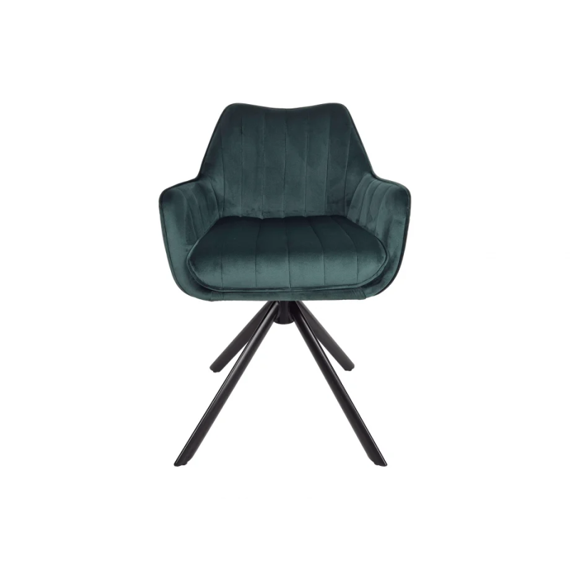 Стул кухонный SALVIA Черный каркас / Зеленый велюр с механизмом 180º (20160-01)