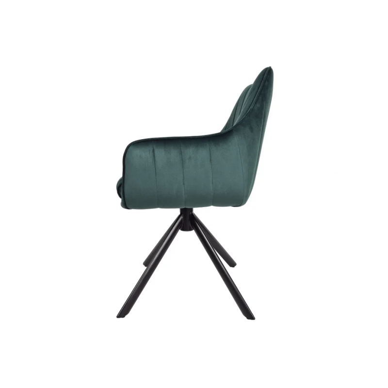 Стул кухонный SALVIA Черный каркас / Зеленый велюр с механизмом 180º (20160-01)