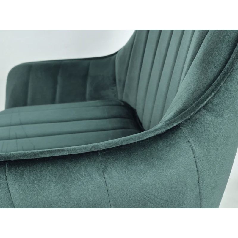 Стул кухонный SALVIA Черный каркас / Зеленый велюр с механизмом 180º (20160-01)