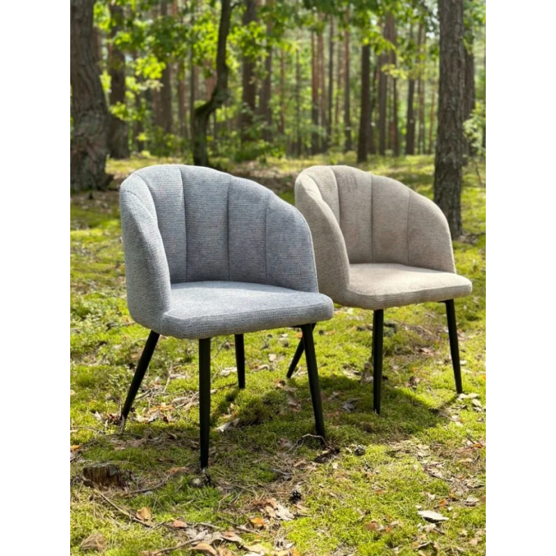 Стул CALLA черный каркас/серая ткань (21254-01)