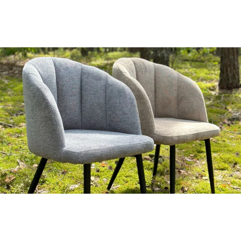 Стул CALLA черный каркас/серая ткань (21254-01)