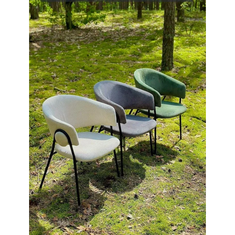 Стул обеденный KAY Черный каркас / Серый фактурный вельвет (20772-01)