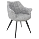 Стул кухонный STEFAN Черный каркас / Светло-серая ткань (20161-01)