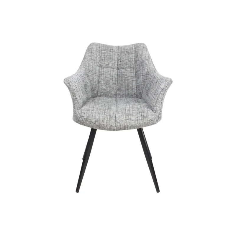 Стул кухонный STEFAN Черный каркас / Светло-серая ткань (20161-01)