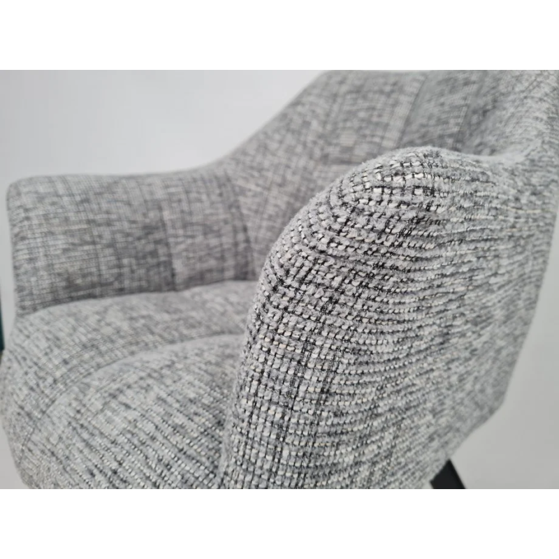 Стул кухонный STEFAN Черный каркас / Светло-серая ткань (20161-01)