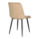 Стул кухонный Charlie Черный каркас/Бежевый велюр (11437-01)