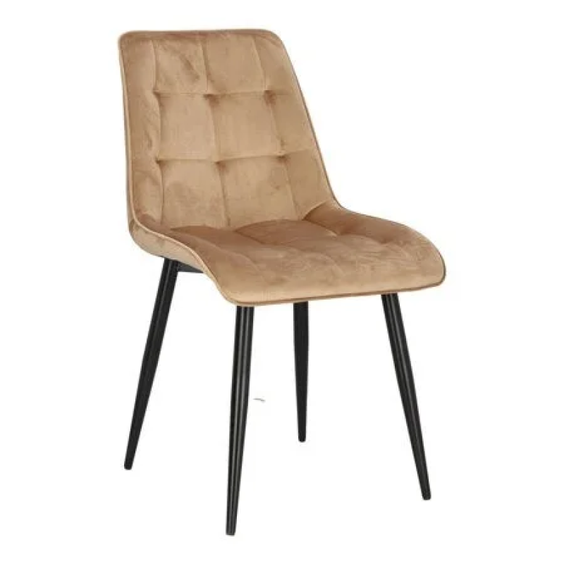 Стул кухонный Charlie Черный каркас/Бежевый велюр (11437-01)