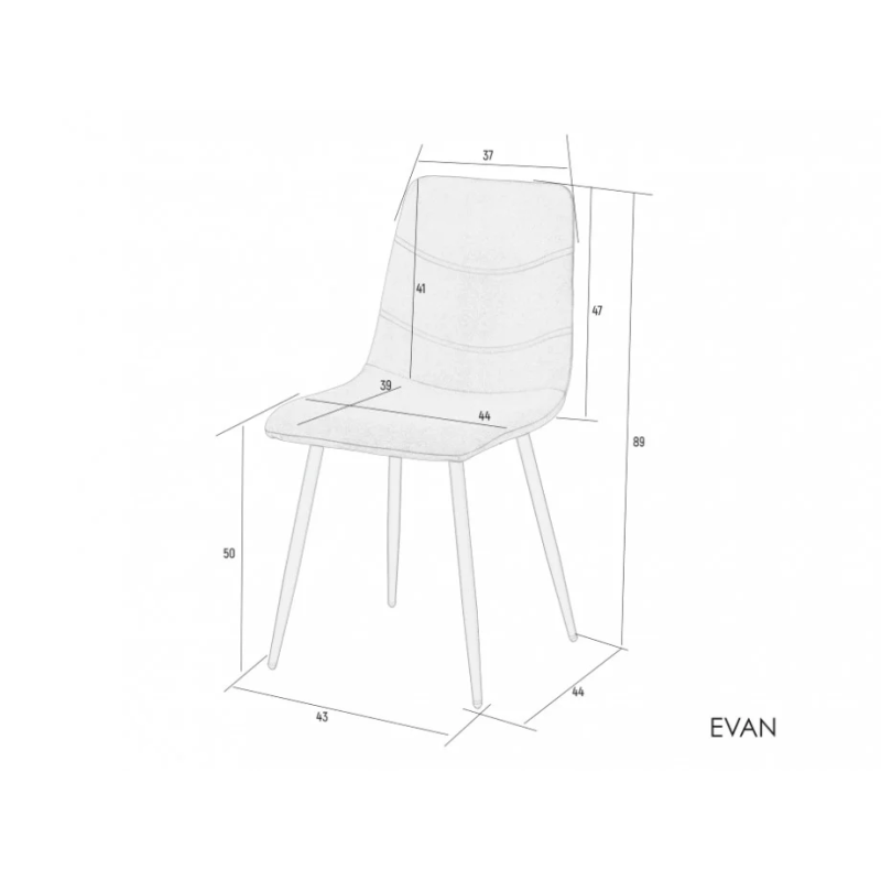 Стул кухонный EVAN Черный каркас / Светло-зеленый (20162-01)