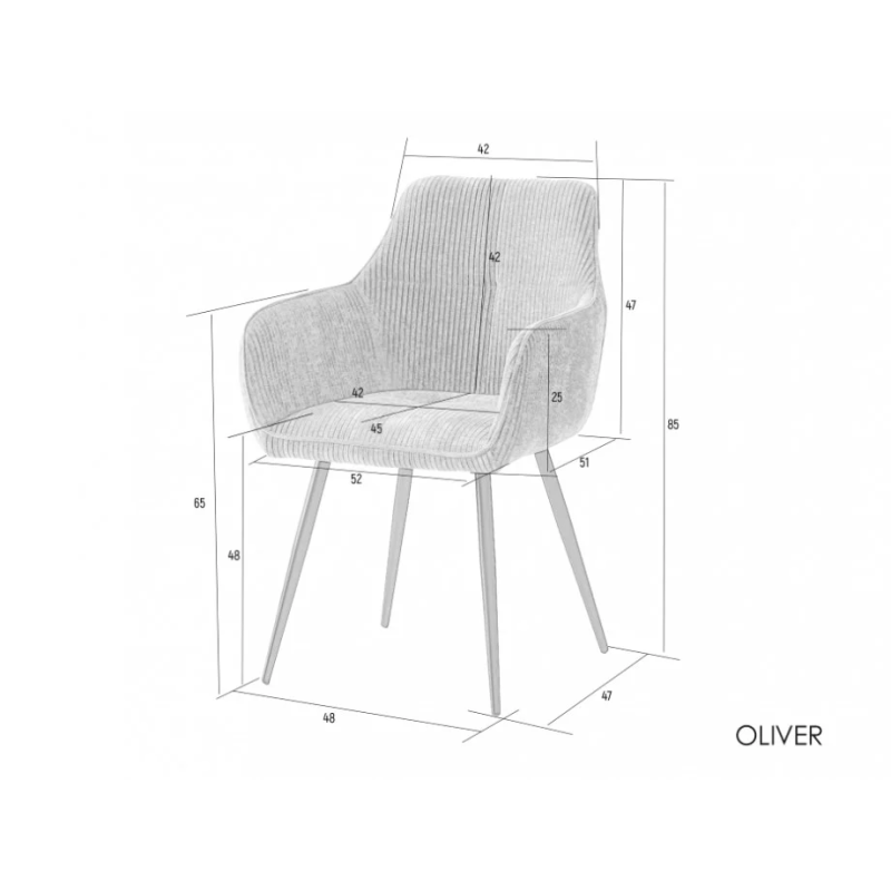 Стул кухонный Oliver Черный каркас / Зеленая ткань вельвет (20766-01)