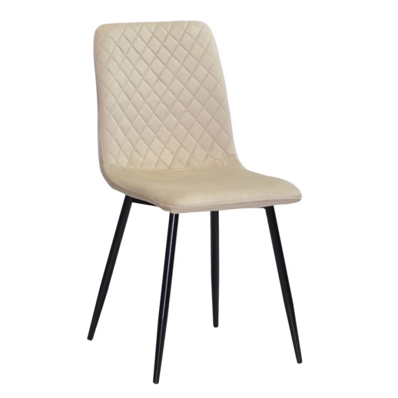Стул кухонный PERLA черный каркас / бежевый велюр (16630-01)