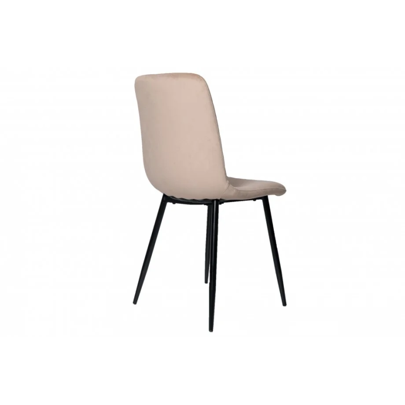 Стул кухонный PERLA черный каркас / бежевый велюр (16630-01)