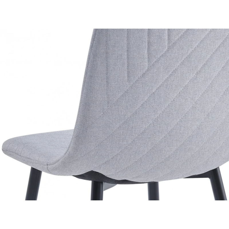 Стул кухонный WAVES Черный каркас / Светло-серая ткань (20166-01)