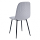 Стул кухонный WAVES Черный каркас / Светло-серая ткань (20166-01)
