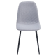 Стул кухонный WAVES Черный каркас / Светло-серая ткань (20166-01)