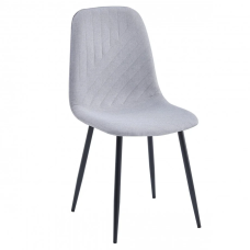 Стул кухонный WAVES Черный каркас / Светло-серая ткань (20166-01)