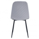 Стул кухонный WAVES Черный каркас / Светло-серая ткань (20166-01)