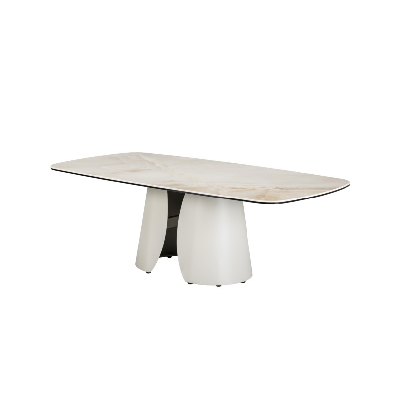 Журнальный стол Лунарио Айвори Оникс + Айвори Vetro Mebel