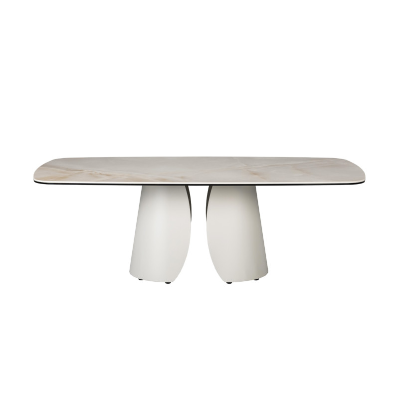 Журнальный стол Лунарио Айвори Оникс + Айвори Vetro Mebel