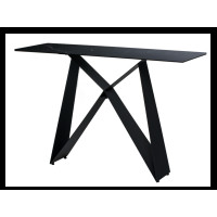 Консоль "Бруно" неро маркина + черный Vetro Mebel