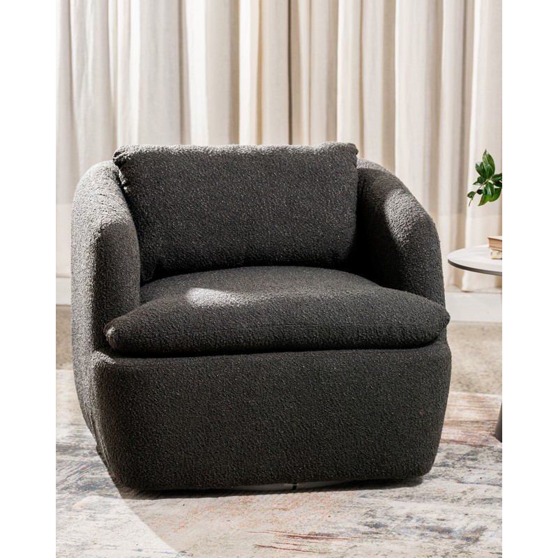 Поворотне крісло Гарібальді графіт Vetro Mebel