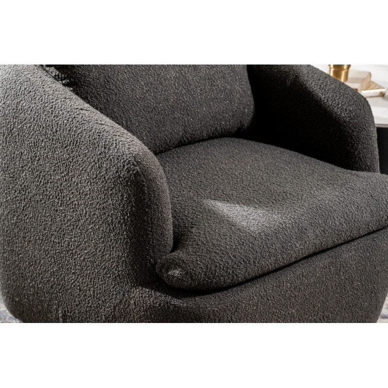 Поворотне крісло Гарібальді графіт Vetro Mebel