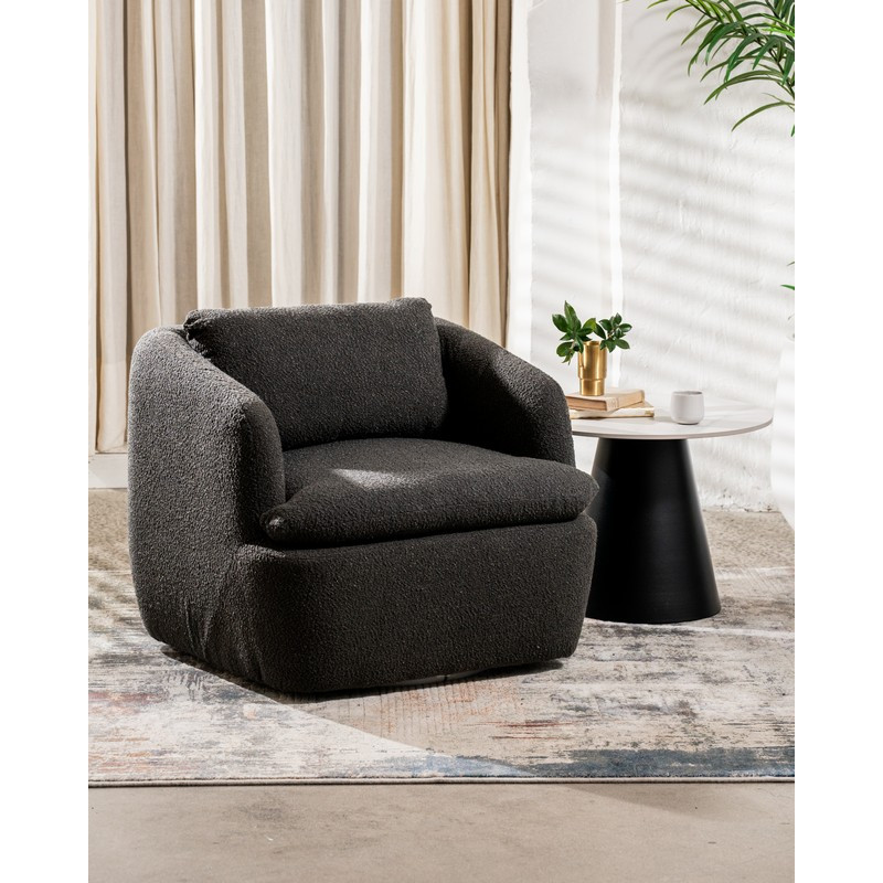 Поворотне крісло Гарібальді графіт Vetro Mebel