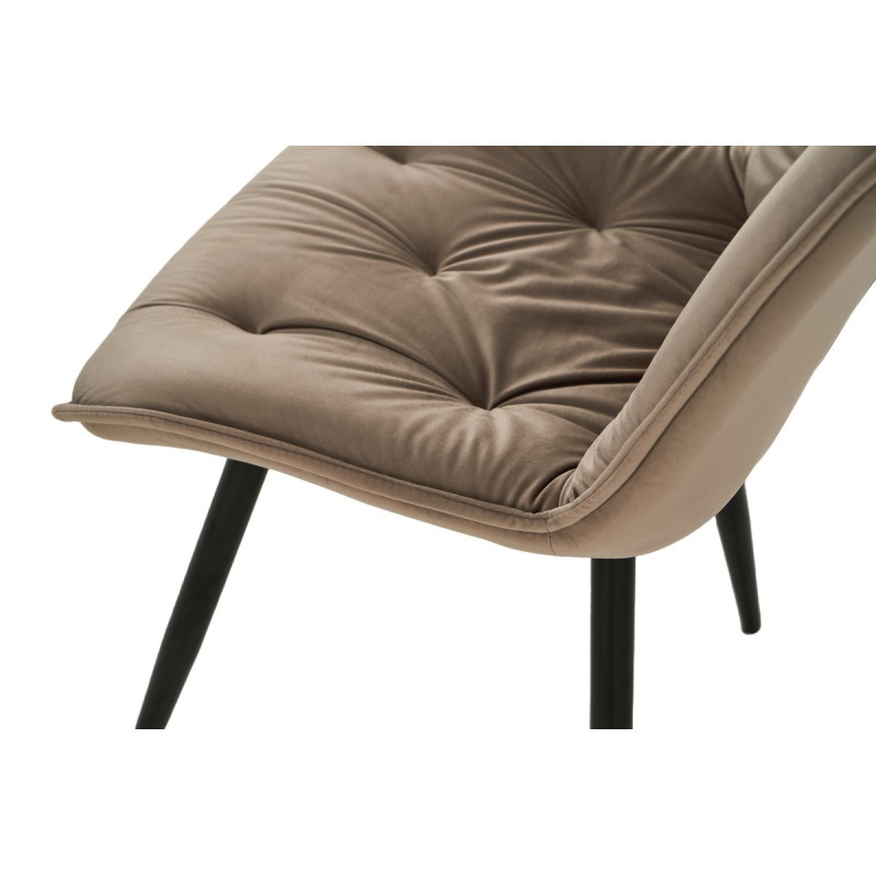 Стул M-48 капучино велюр + черный Vetro Mebel