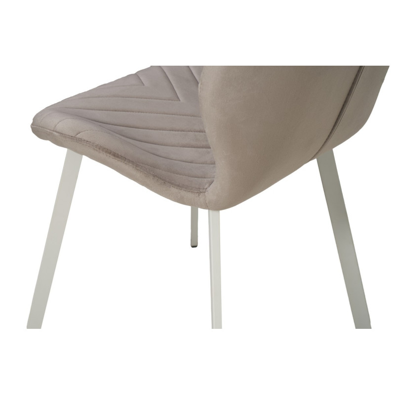 Стілець N-54 латте велюр + білий Vetro Mebel
