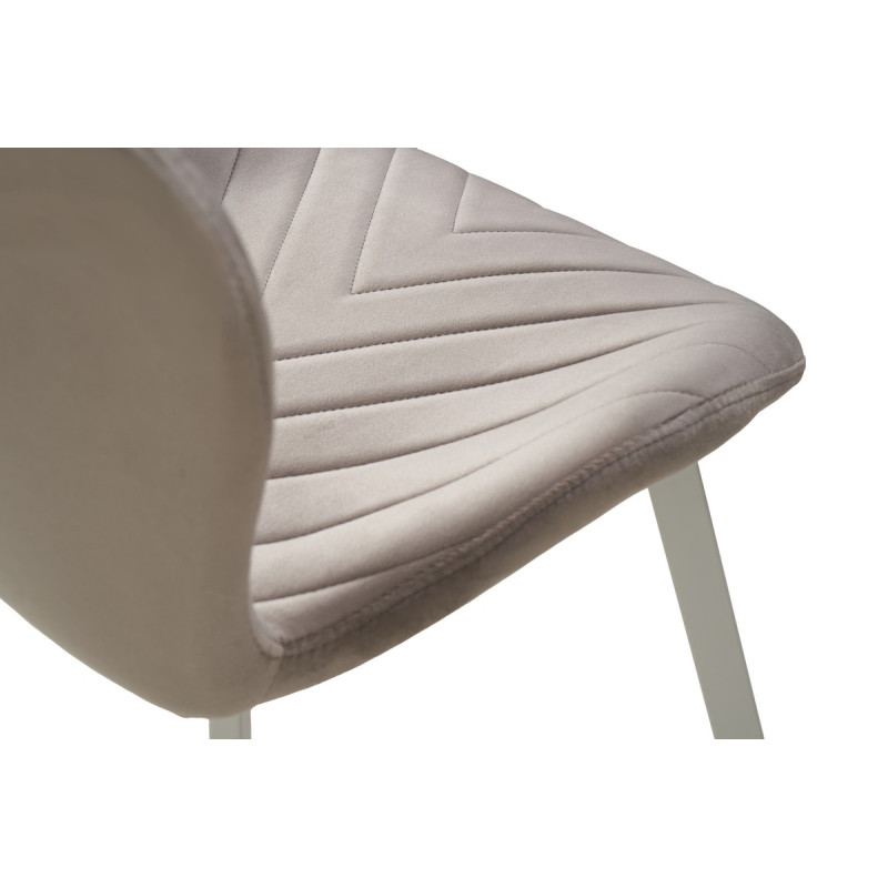 Стілець N-54 латте велюр + білий Vetro Mebel