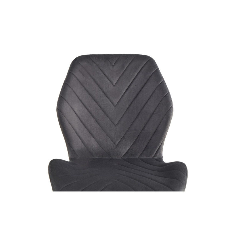 Стілець N-54 темно-сірий велюр + чорний Vetro Mebel