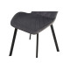 Стілець N-54 темно-сірий велюр + чорний Vetro Mebel