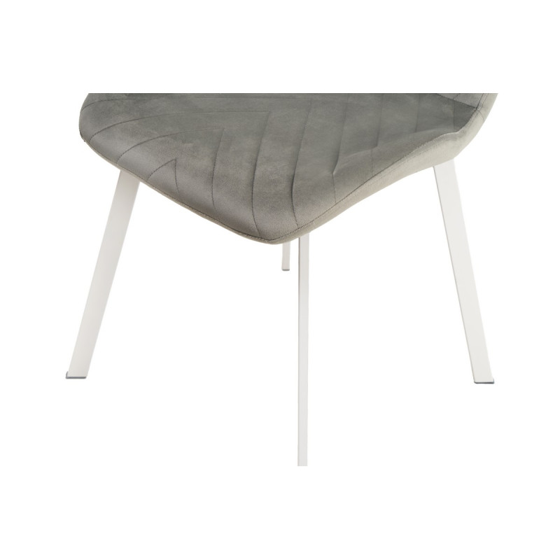 Стул N-54 светло-серый велюр + белый Vetro Mebel
