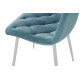 Стул N-41 голубой топаз велюр + белый Vetro Mebel