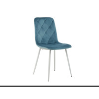 Стул N-41 голубой топаз велюр + белый Vetro Mebel