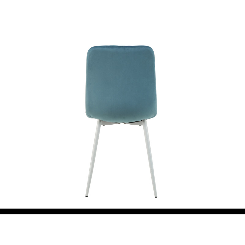 Стул N-41 голубой топаз велюр + белый Vetro Mebel