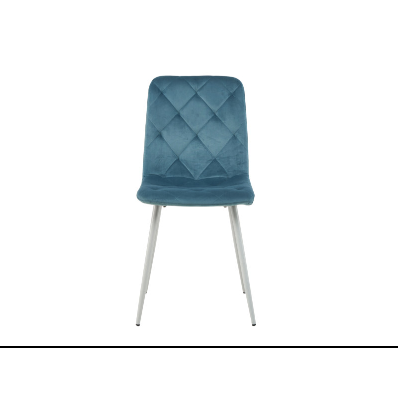 Стул N-41 голубой топаз велюр + белый Vetro Mebel