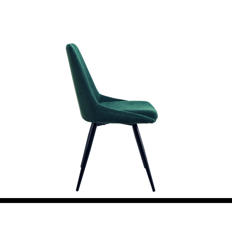 Стілець M-72 смарагдовий + чорний Vetro Mebel