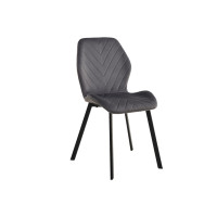 Krzesło N-54 ciemnoszary welur + czarny Vetro Mebel