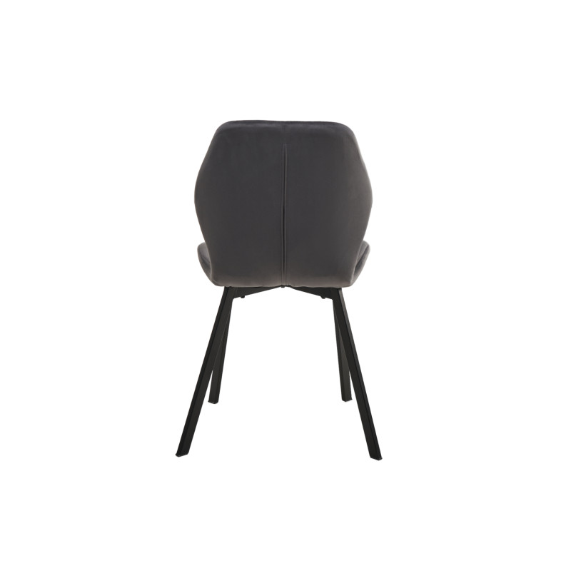 Стілець N-54 темно-сірий велюр + чорний Vetro Mebel