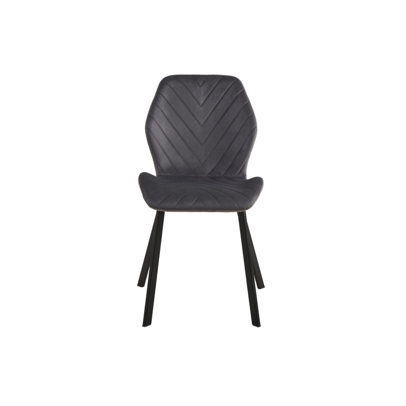 Стілець N-54 темно-сірий велюр + чорний Vetro Mebel