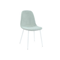 Krzesło N-160 miętowe boucle + białe Vetro Mebel